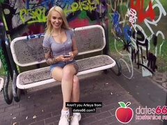 18 ans, Amateur, Blonde, Allemand, De plein air, Pov, Public, Réalité