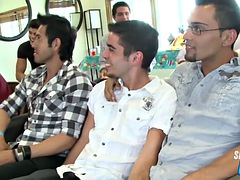 Amateur, Mamada, Gay, Grupo, Músculo, Fiesta, Público, Realidad
