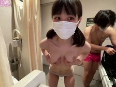 Asiatique, Salle de bains, Chinoise, Douche, Adolescente, Toilettes