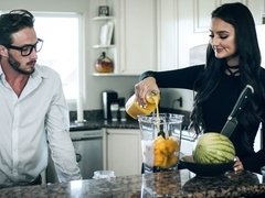 お尻, フェラチオ, 茶髪の, 毛深い, 手コキする, 淫乱熟女, ストッキング, ティーン