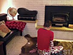 Mamada, Papá, Penetracion con dedos, Atragantadas, Gay, Músculo, Hijo, Tatuaje