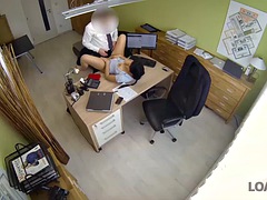 Grosse titten, Braunhaarige, Vollbusig, Büro, Realität, Titten