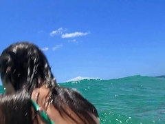 Bikini, Blonde, Sucer une bite, Pieds, Petite femme, Pov, Fumer, Nénés