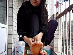 超カワイイ, アジア人, 中国人, 足フェチ, ティーン