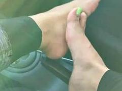Amateur, Asiático, Chica, Pies, Fetiche, Fetiche de pies, Latina