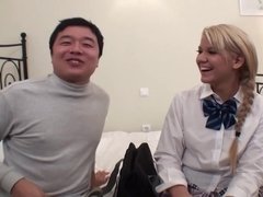 Aziatisch, Blond, Pijpbeurt, Hd, Interraciaal, Japaans, Kut duiken, Rok