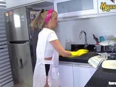 Big Ass Latina Maid Karla Rivera Bangs Hardcore During Her Work Schedule - interracial