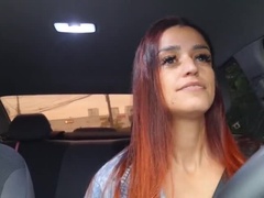 Slutty Latina Driver Catches Passenger Jerking Off and Fucks Him Hard