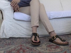 Amateur, Europeo, Pies, Alemán, Maduro, Madres para coger, Solo, Spandex