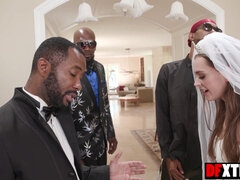 Grosser schwanz, Blasen, Braut, Schwanz, Gruppe, Interrassisch, Zierlich, Dürr