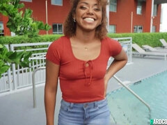 Hottie black couple pounding POV PORN