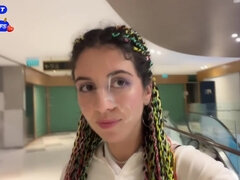 Blowjob In Public Toilet At A Shopping Mall - Public Cumwalk - Katty West
