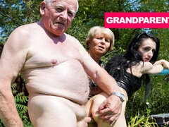 Tir de sperme, Grandpère, Hard, Hd, Léchez, Chatte, Jarretelles, Nénés