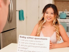 Aziatisch, Kont, Pijpbeurt, Schattig, Zoenen, Keuken, Geschoren, Tiener