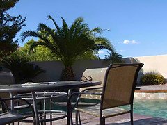 In den arsch, Arschlecken, Bikini, Sperma im mund, Spermaladung, Schwanz, Pool, Arsch lecken