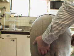 Hot Asian Housewife Gets Horny at Work and Fucks Hard