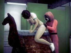 Extreme squid game vibrator fun in this wild parody