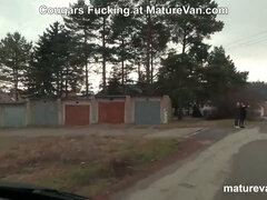 フェラチオ, 車, グループ, Hd, 熟年, ストッキング, フェラする, 三人