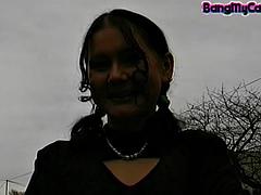 Amateur, Chica, Culo grande, Mamada, Morena, Maduro, Al aire libre, Tetas