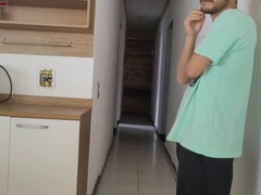 Brasilien, Schwanz, Schmutzig, Hausfrau, Ehemann, Küche, Muschi, Rock