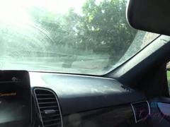 Blondine, Blasen, Flexibel, Freundin, Im freien, Pov, Dürr, Titten