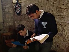 アナル, デカパイ, ブロンド, フェラチオ, イく瞬間, イタリア人, 教師, 三人