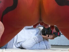 黒人, フェラチオ, チン, バック, 足, ハメ撮り, オマンコ, ショートヘア