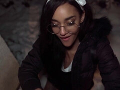 Blasen, Braunhaarige, Spermaladung, Schwarz, Hd, Interrassisch, Natürlichen titten, Muschi