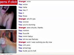 Hot brunette chats, strips and masturbates on Livechat