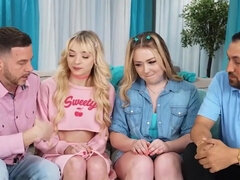 ブロンド, 娘, バック, フォアサム, グループ, オージー, オマンコ, ティーン