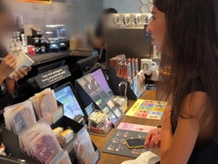 Crazy Cumwalk In Starbucks - Blowjob In Public Toilet, Drinking Coffee With Sperm With Katty West