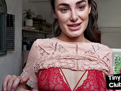CFNM British babe teasing small cock and begging for cum