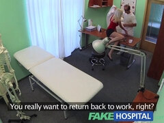 Hot blonde patient convinces doctor with her tight pussy in fakehospital reality POV