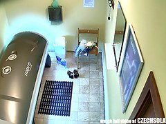 Enthousiasteling, Tsjechisch, Hd, Zonnebank, Spion, Tiener, Bekijker, Webcamera