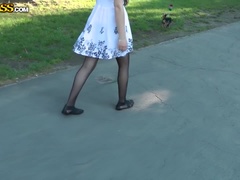 Anal, Blonde, Extreme, Outdoor, Pantyhose, Public