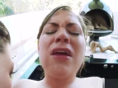 Step Mom And teen 18+ Blow And Ride Big Dick In Threesome