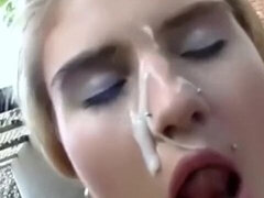 Leie, Grosser schwanz, Blondine, Aufs gesicht abspritzen, Deutsch, Realität, Schulmädchen, Jungendliche (18+)