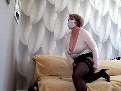 Horny mature wife gets buttfucked while recording for her cuckold husband, with some dirty talk included