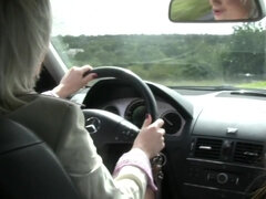 Blue Angel, Sandra Shine - naughty girlfriend sunbathing, kissing and smoking outdoors