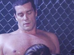 Américain, Sucer une bite, Bâillonner, Masturbation, Orgasme, Chevaucher, Fessée, Gicler