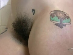 Gwyneth's Big Tit Hairy Brunette Shower