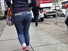 Amateur, Fétiche, Jeans, Fille latino, Adolescente, Serré, Voyeur