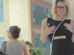 美女, デカパイ, ブロンド, クリトリス, ドレス, ヒール, 一人, 濡れ