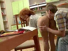 Anal, Sucer une bite, Tir de sperme, Mignonne, Rousse roux, Adolescente