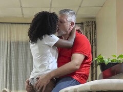 Amateur, Culo grande, Negro, Mamada, Papá, Interracial, Besar