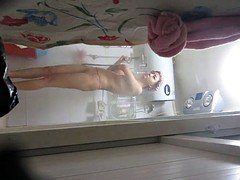 Asiatique, Chinoise, Douche, Voyeur