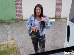 フェラチオ, 車, バック, ラティーナ, 自然山雀, ガリガリ, ティーン, オッパイの