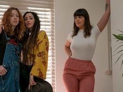 バック, 毛深い, キス, レズビアン, オマンコ, 赤毛, ティーン, オッパイの