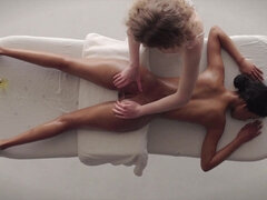 Brunette, First time, Hd, Lesbian, Massage, Orgasm, Skinny, Teen