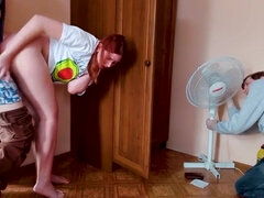 Enthousiasteling, Man die toekijkt, Lul, Hardcore, Huisgemaakt, Man, Roodharige vrouw, Vrouw